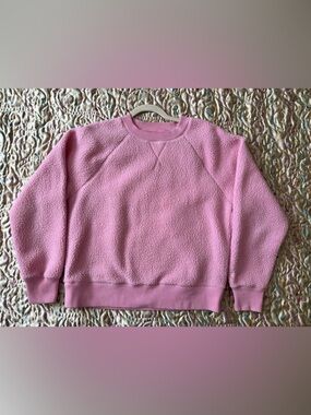 Everlane Pink Sherpa Pullover